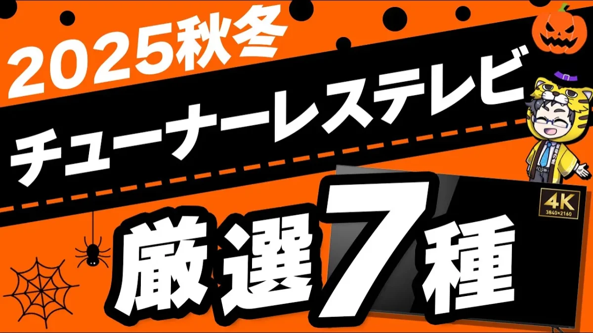 チューナーレステレビ2025秋冬｜おすすめ７選！シンプルから高機能はシフトしてる？